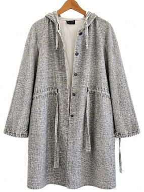 Yeohlee Textured Cotton Linen Hooded Coat‎ Size M